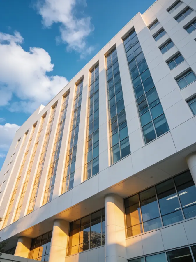 Large modern hospital building